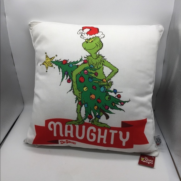 grinch naughty nice pillow cases